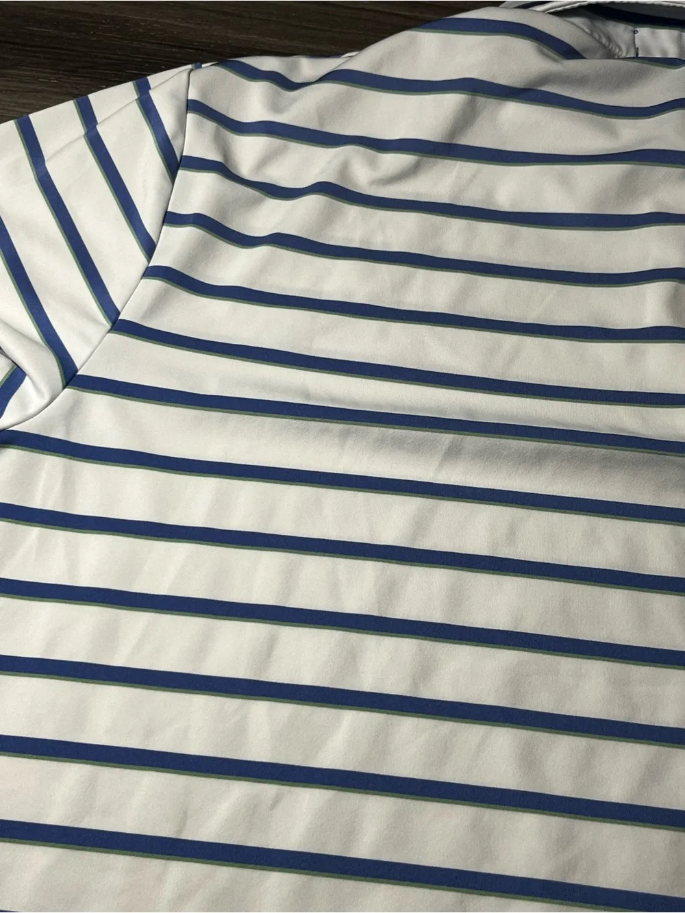 Ralph Lauren RLX Men’s Golf Polo White And Blue Stripes Size XL